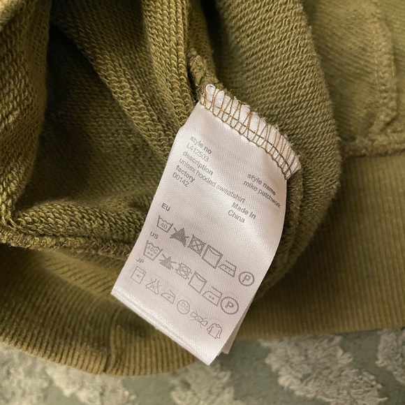 Vintage WESC heavyweight Mike patchwork French terry streetwear hoodie L - Picture 6 of 6